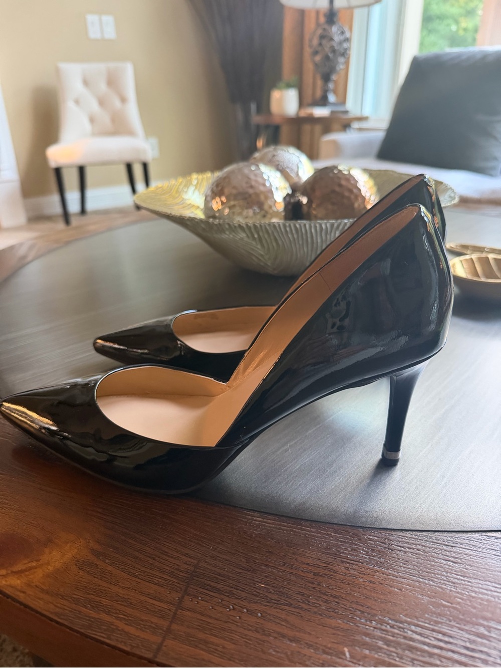 Michael Kors Ashby Black Patent Pointed-Toe Pumps
